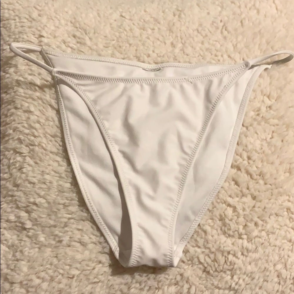 white bikini bottom